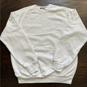 NEW Talentless White Heavyweight Crewneck Sweatshirt Sz Medium 100% Cotton NWOT